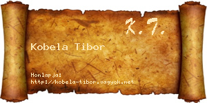 Kobela Tibor névjegykártya